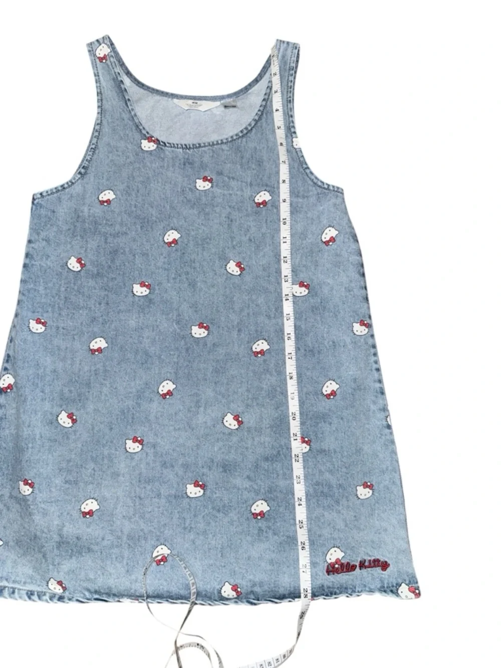 H&M x Sanrio Hello Kitty Denim A-Line Dress Size 9-10